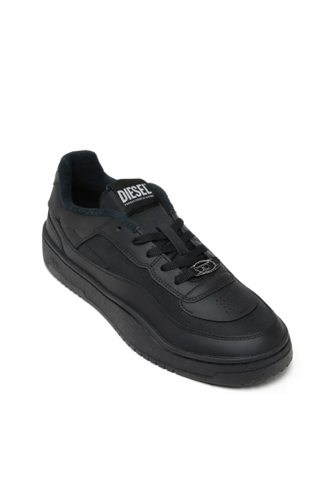 s-oval skate low S-Oval Skate-Kumaş panelli deri spor ayakkabı