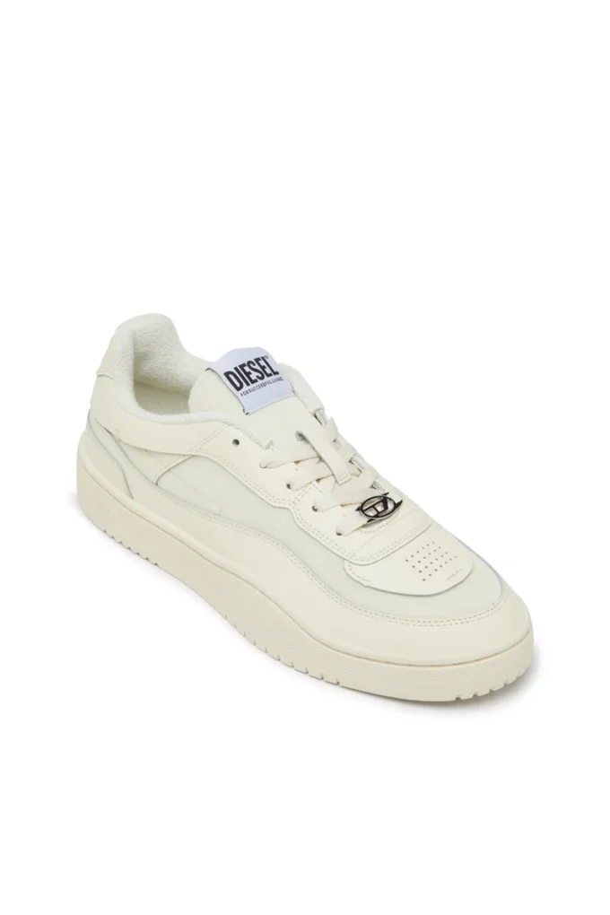 s-oval skate low S-Oval Skate-Kumaş panelli deri spor ayakkabı