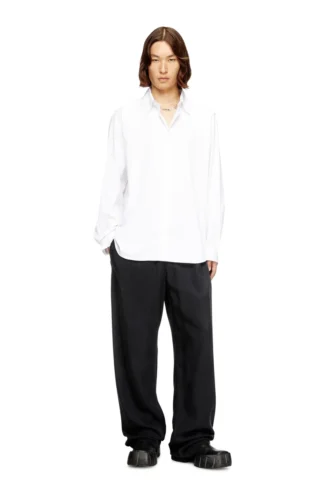 s-simply-gsbh Nakışlı streç poplin gömlek