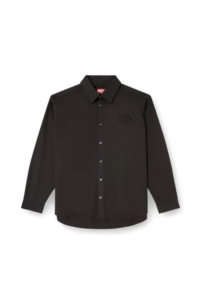 s-simply-gsbh Nakışlı streç poplin gömlek