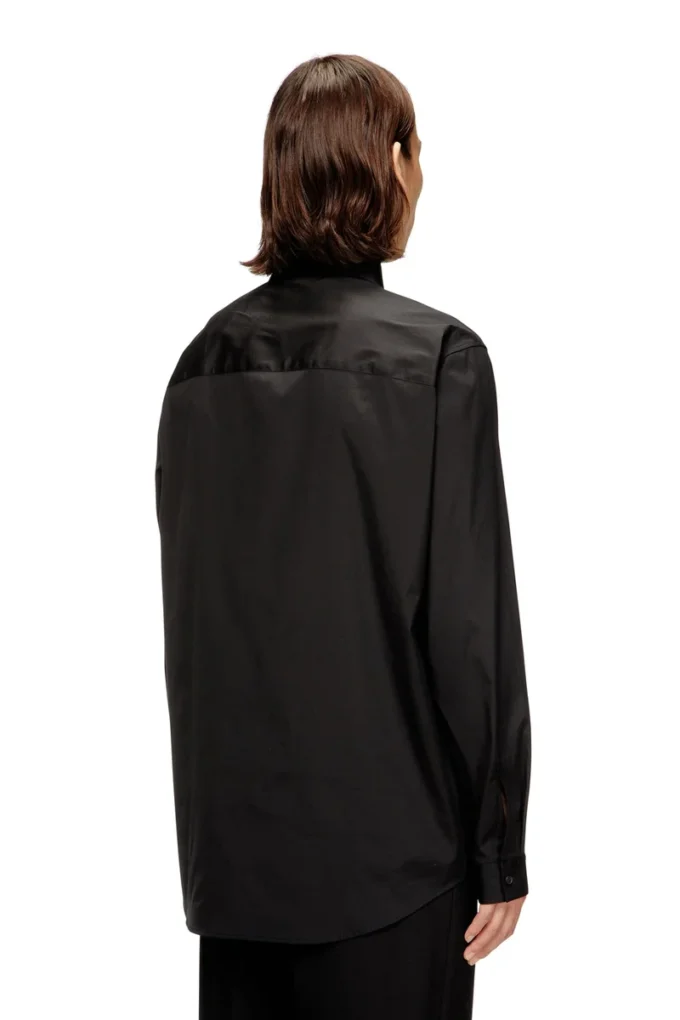 s-simply-gsbh Nakışlı streç poplin gömlek