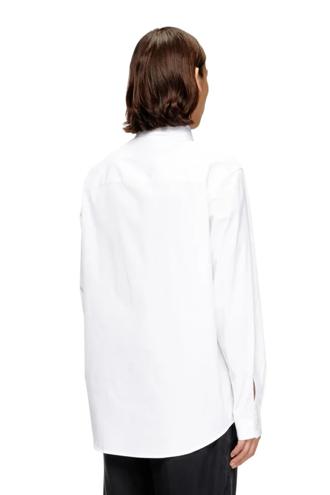 s-simply-gsbh Nakışlı streç poplin gömlek