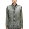 s-simply-lkct Denim görünümlü viskon gömlek