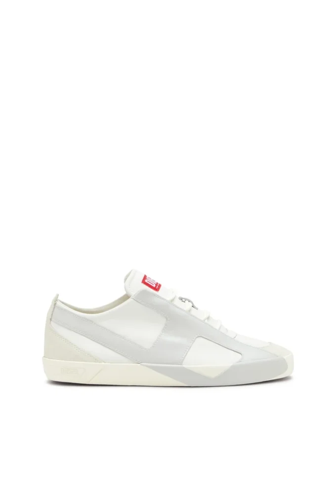s-slante-d low S-Slante-D-Sneakers süet ve deri, D logolu