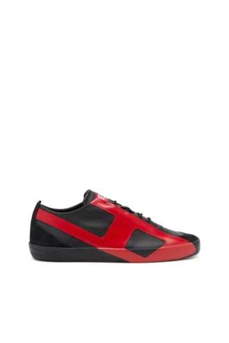 s-slante-d low S-Slante-D-Sneakers süet ve deri, D logolu