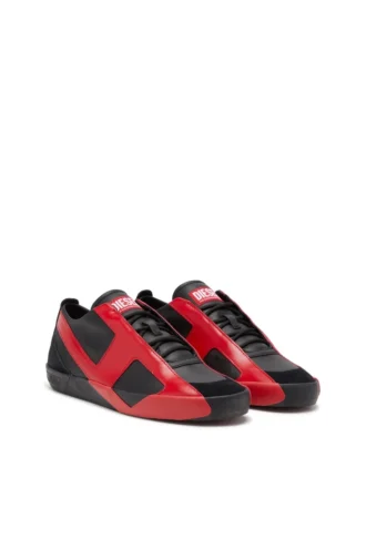 s-slante-d low S-Slante-D-Sneakers süet ve deri, D logolu