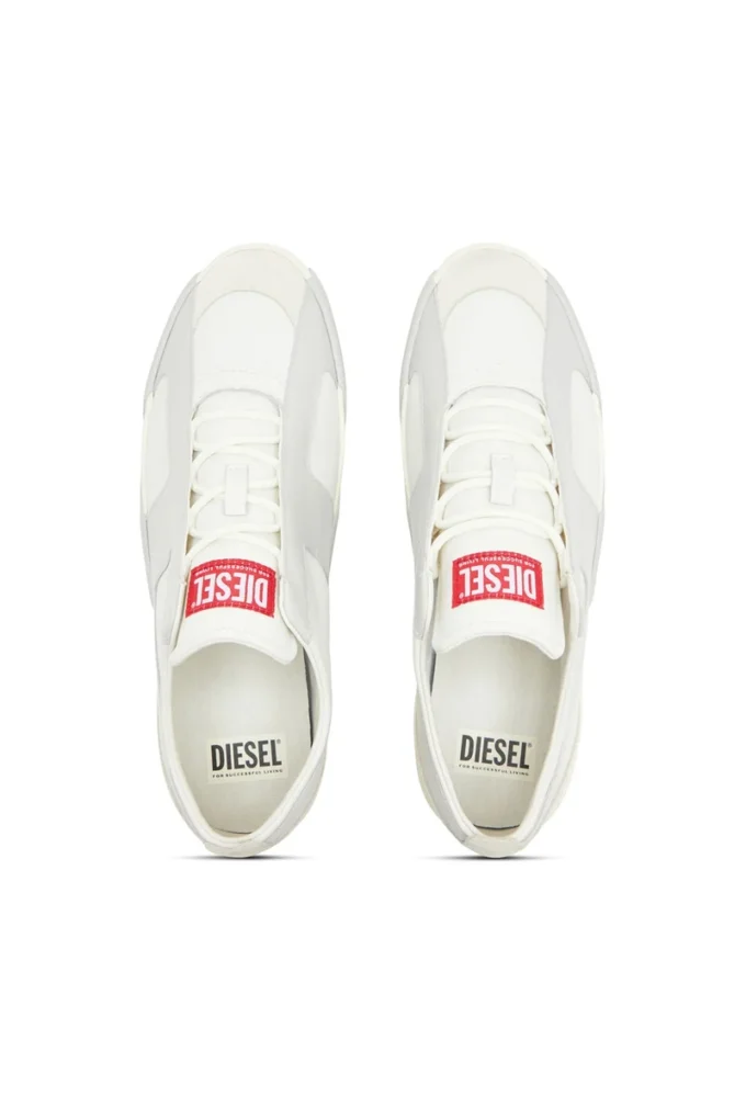 s-slante-d low S-Slante-D-Sneakers süet ve deri, D logolu