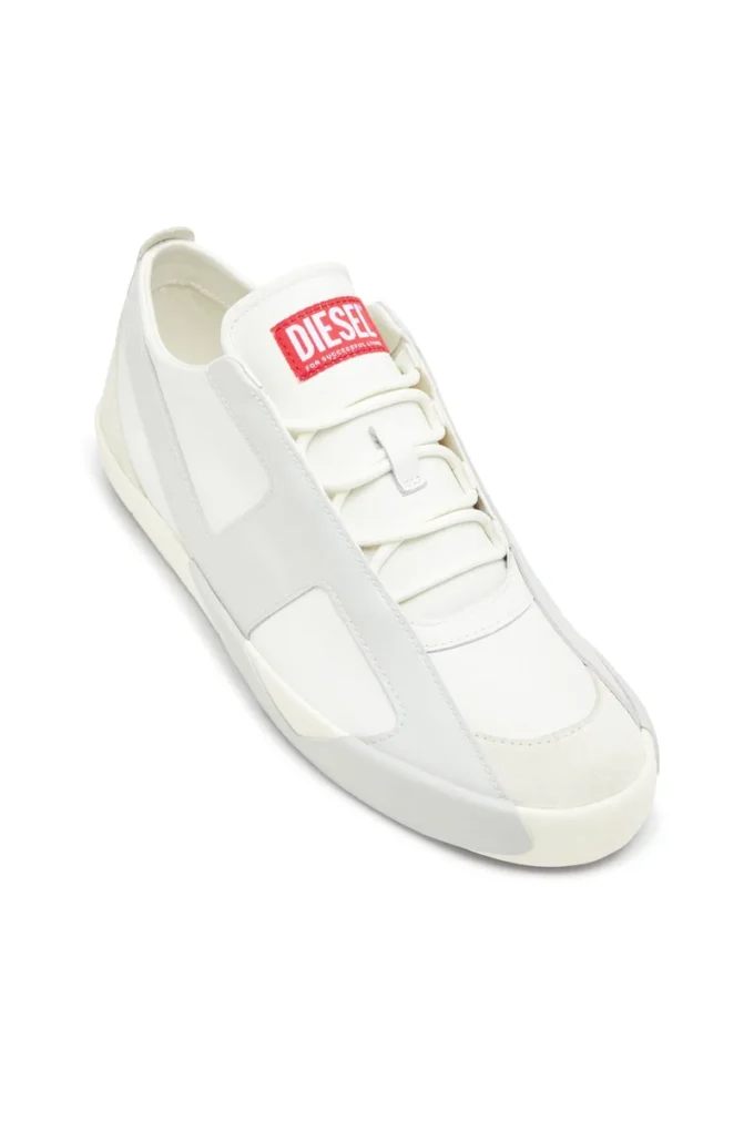 s-slante-d low S-Slante-D-Sneakers süet ve deri, D logolu