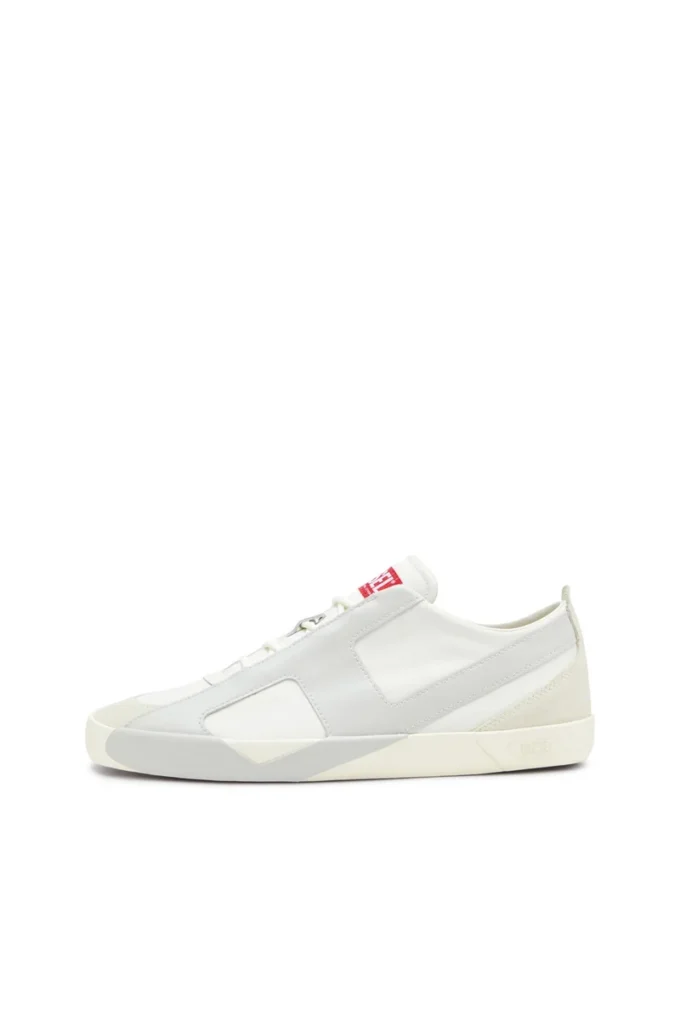 s-slante-d low S-Slante-D-Sneakers süet ve deri, D logolu
