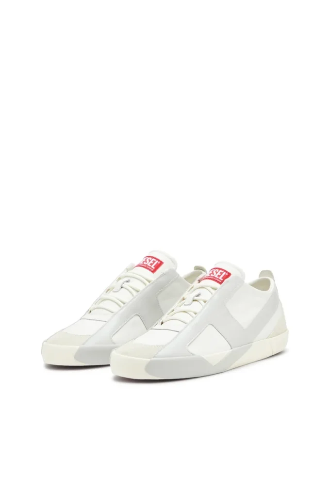 s-slante-d low S-Slante-D-Sneakers süet ve deri, D logolu