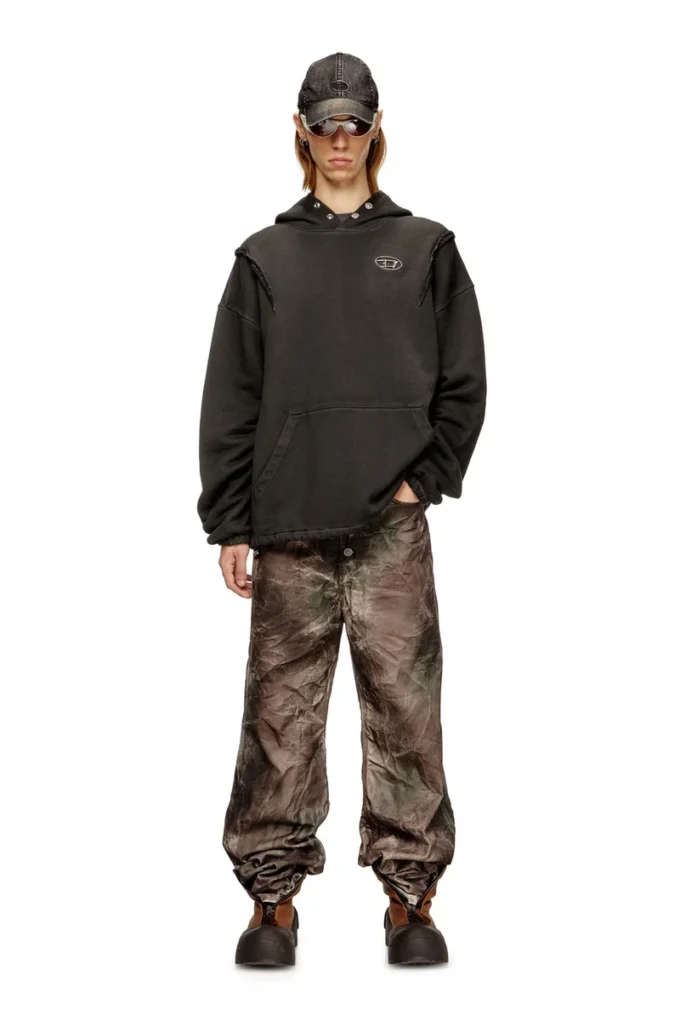 s-thug-hoodie Soluk efektli kapüşonlu sweatshirt