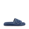 sa-slide d oval Sa-Slide D-Denim kabartmalı kayışlı terlikler