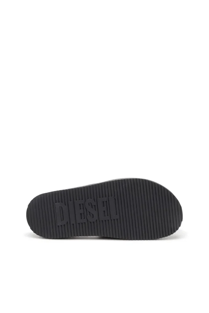 sa-slide d oval Sa-Slide D-Denim kabartmalı kayışlı terlikler