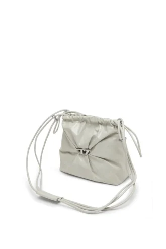 scrunch-d kova Parlak buruşuk deriden Scrunch-D-Bucket çanta
