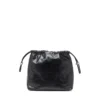 scrunch-d kova Parlak buruşuk deriden Scrunch-D-Bucket çanta