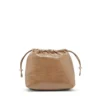 scrunch-d kova Parlak buruşuk deriden Scrunch-D-Bucket çanta