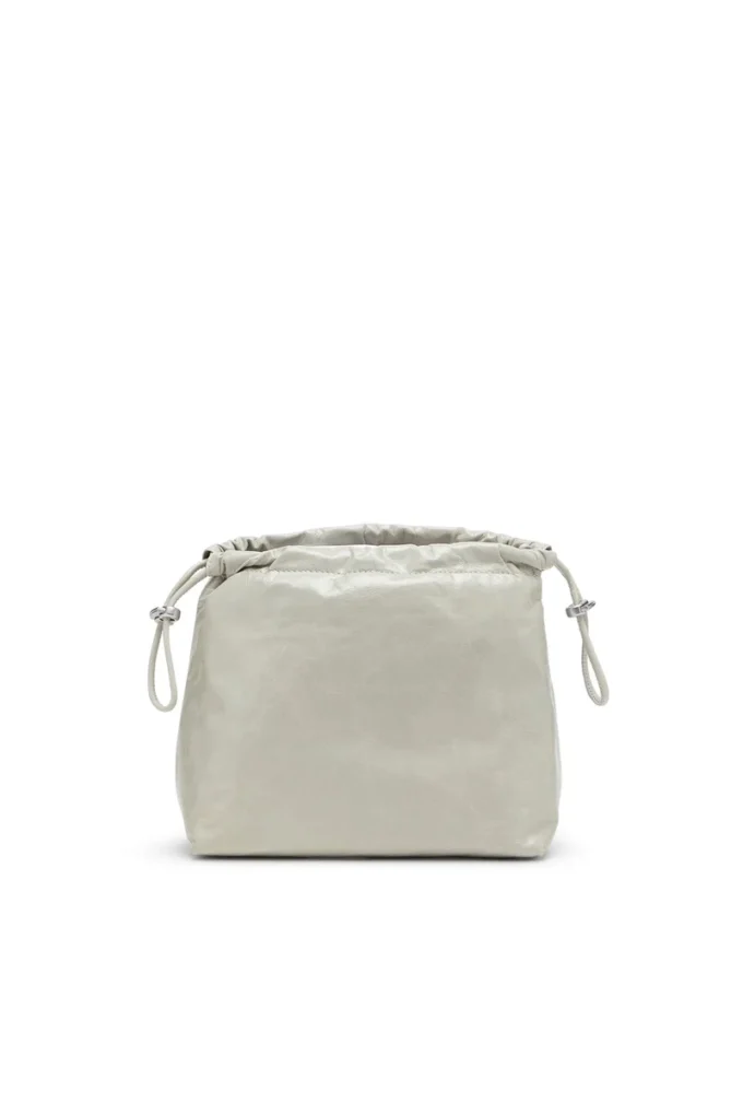 scrunch-d kova Parlak buruşuk deriden Scrunch-D-Bucket çanta
