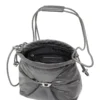 scrunch-d kova Parlak buruşuk deriden Scrunch-D-Bucket çanta