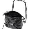 scrunch-d kova Parlak buruşuk deriden Scrunch-D-Bucket çanta