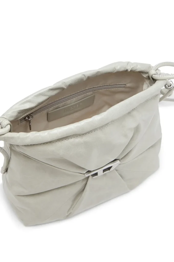 scrunch-d kova Parlak buruşuk deriden Scrunch-D-Bucket çanta