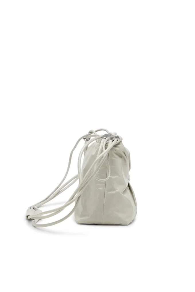 scrunch-d kova Parlak buruşuk deriden Scrunch-D-Bucket çanta