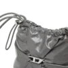 scrunch-d kova Parlak buruşuk deriden Scrunch-D-Bucket çanta