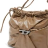scrunch-d kova Parlak buruşuk deriden Scrunch-D-Bucket çanta