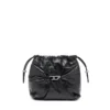 scrunch-d kova Parlak buruşuk deriden Scrunch-D-Bucket çanta