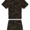 set-horien-utlt Bulut desenli pamuklu kısa pijama