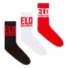 skm-ray-threepack 3’lü logo manşetli çorap seti