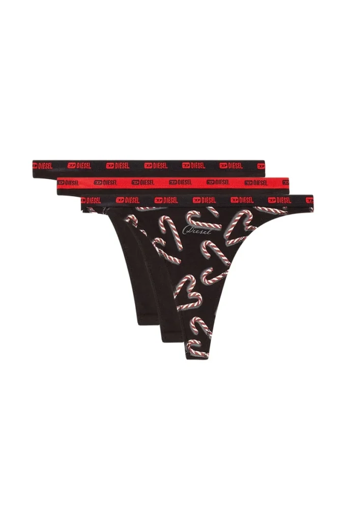stars-utlt-3pack Şeker kamışı desenli üçlü tanga seti