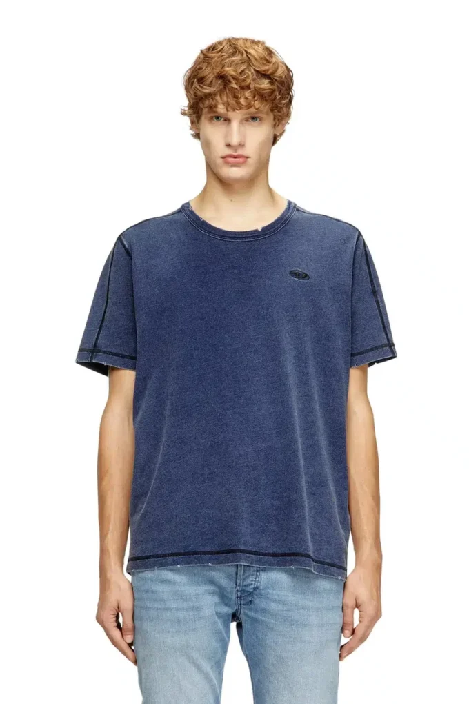 t-adjind-new Denim efektli eskitilmiş tişört t-adjind-new Denim efektli eskitilmiş tişört