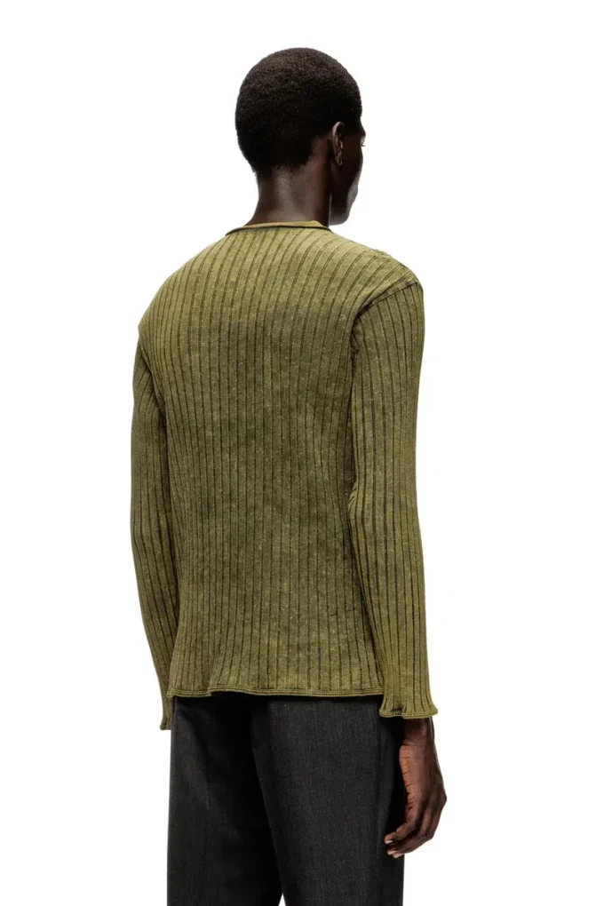 t-ally Geniş nervürlü jarse Henley üst