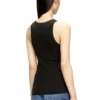 t-anki-od Metalik Oval D logolu dar ribana tank top