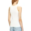 t-anki-od Metalik Oval D logolu dar ribana tank top