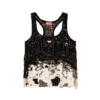 t-bils-dev Yırtık jarse tül tank top