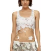 t-bils-dev Yırtık jarse tül tank top