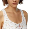 t-bils-dev Yırtık jarse tül tank top