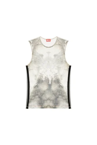 t-bisket Baskılı file tank top
