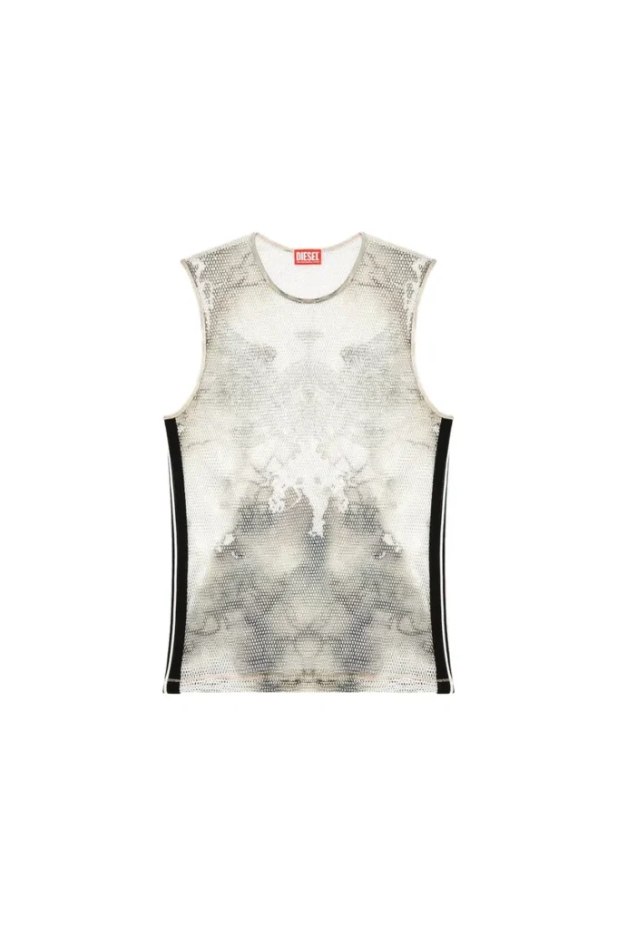 t-bisket Baskılı file tank top