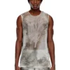 t-bisket Baskılı file tank top