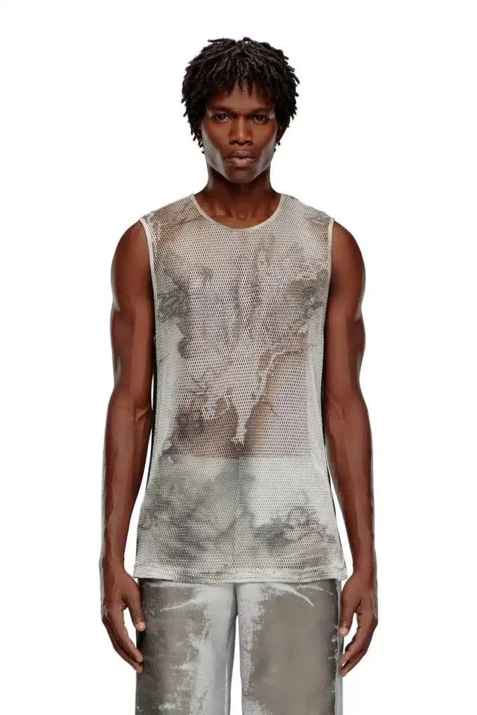 t-bisket Baskılı file tank top