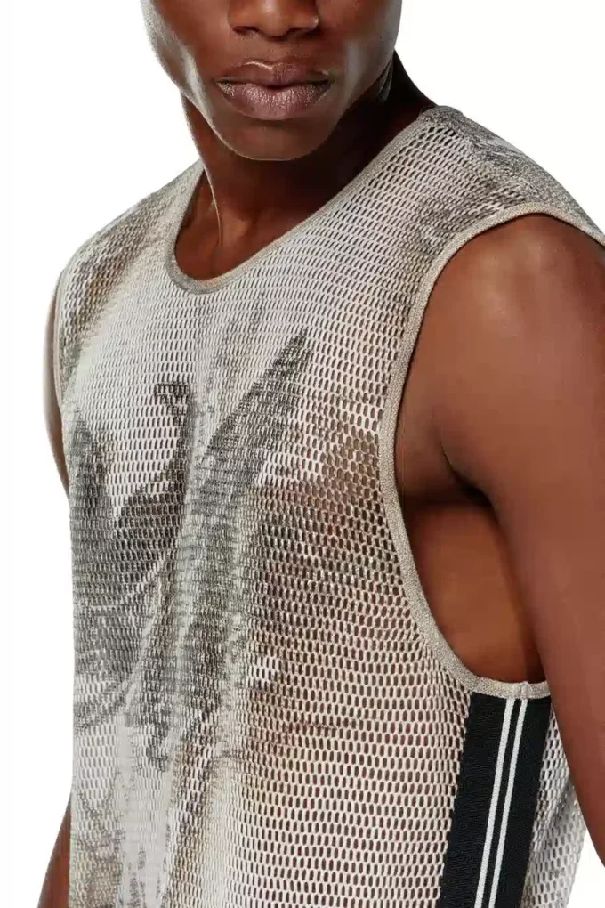 t-bisket Baskılı file tank top