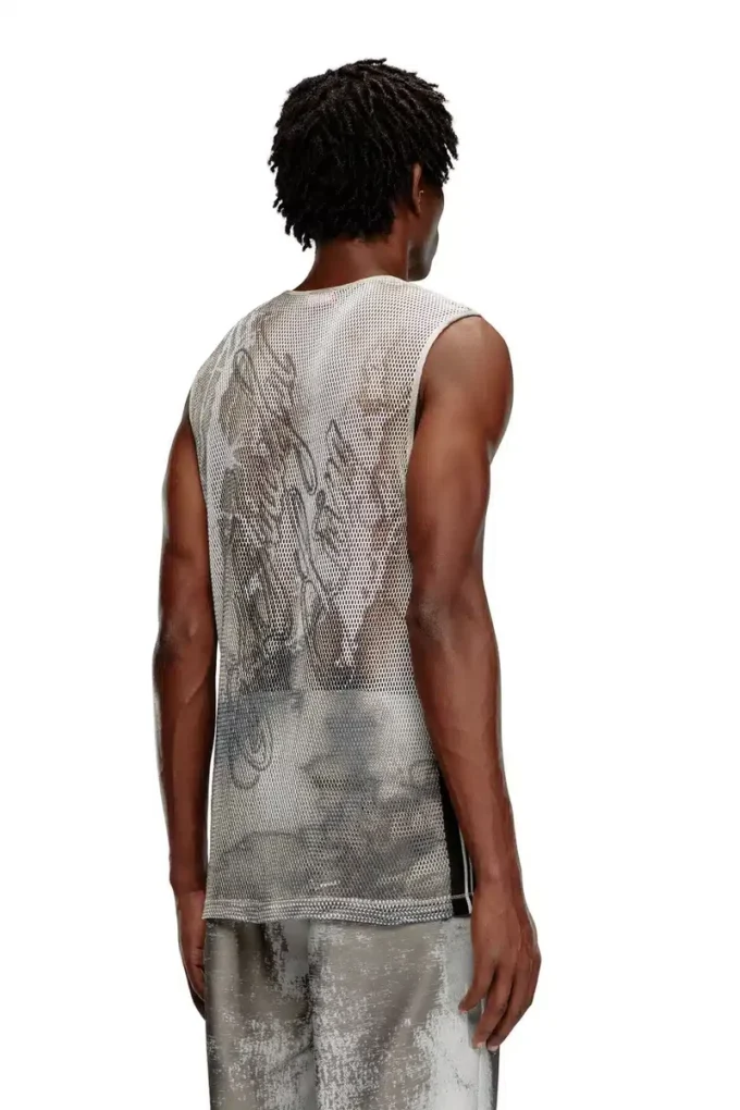 t-bisket Baskılı file tank top
