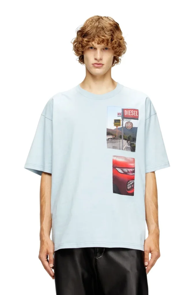 t-boxt-t3 Logo fotoğraf yamalı tişört