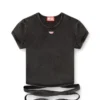 t-bunny-tail-r1 Denim görünümlü, bağcıklı tişört