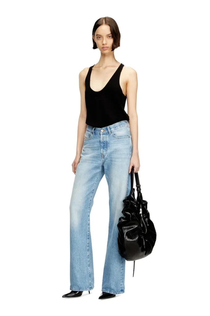t-ipsya-lkds Oval D detaylı nervürlü tank top