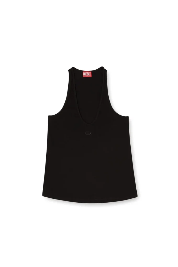 t-ipsya-lkds Oval D detaylı nervürlü tank top