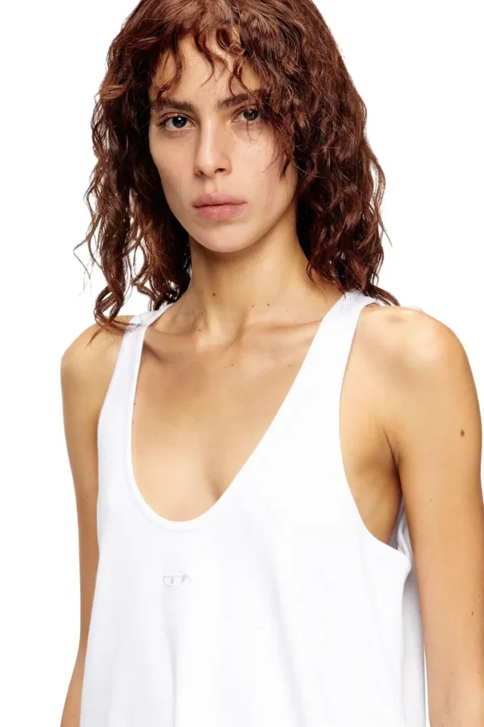 t-ipsya-lkds Oval D detaylı nervürlü tank top