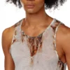 t-lifty-burn-art Yanan plastik baskı desenli tül tank top